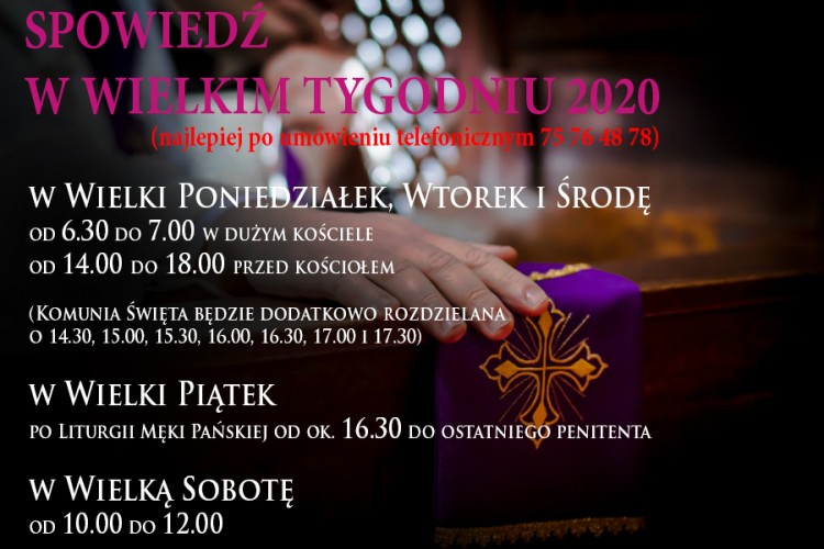 SPOWIEDŹ W WIELKIM TYGODNIU 2020 - 2020-04-07