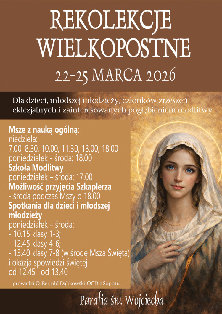 ZAPRASZAMY NA REKOLEKCJE - 2026-03-08